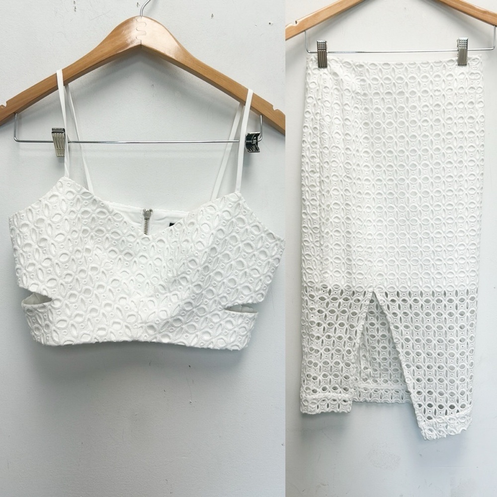 NICHOLAS crop top and skirt set